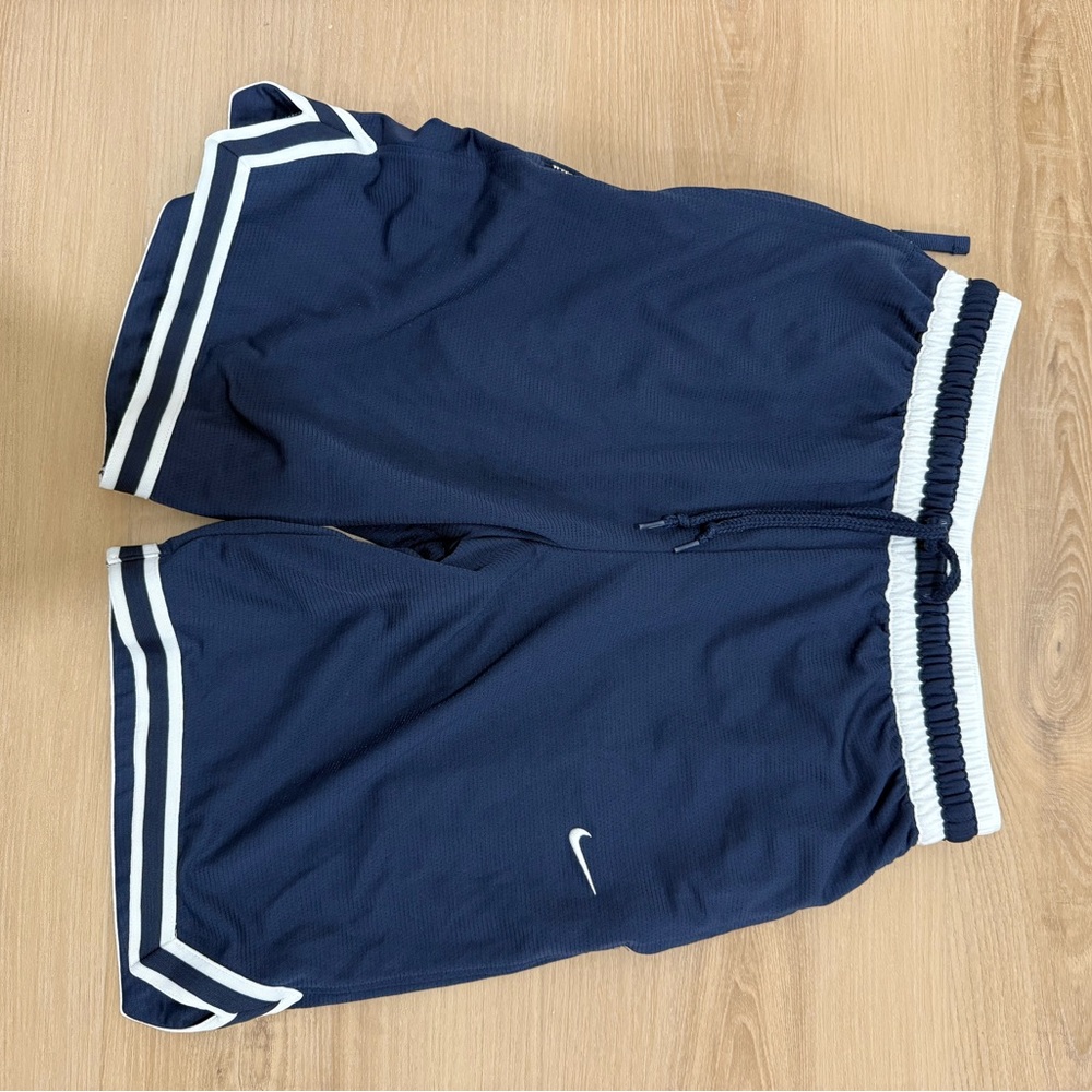 Nike Dark Blue Sports Shorts with White Trim